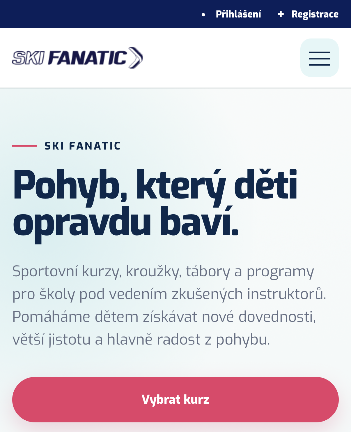 Máme nový web a nový registrační systém